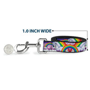 Dog Leash - Unicorns in Rainbows w/Sparkles/Purple