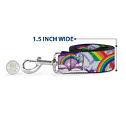 Dog Leash - Unicorns in Rainbows w/Sparkles/Purple