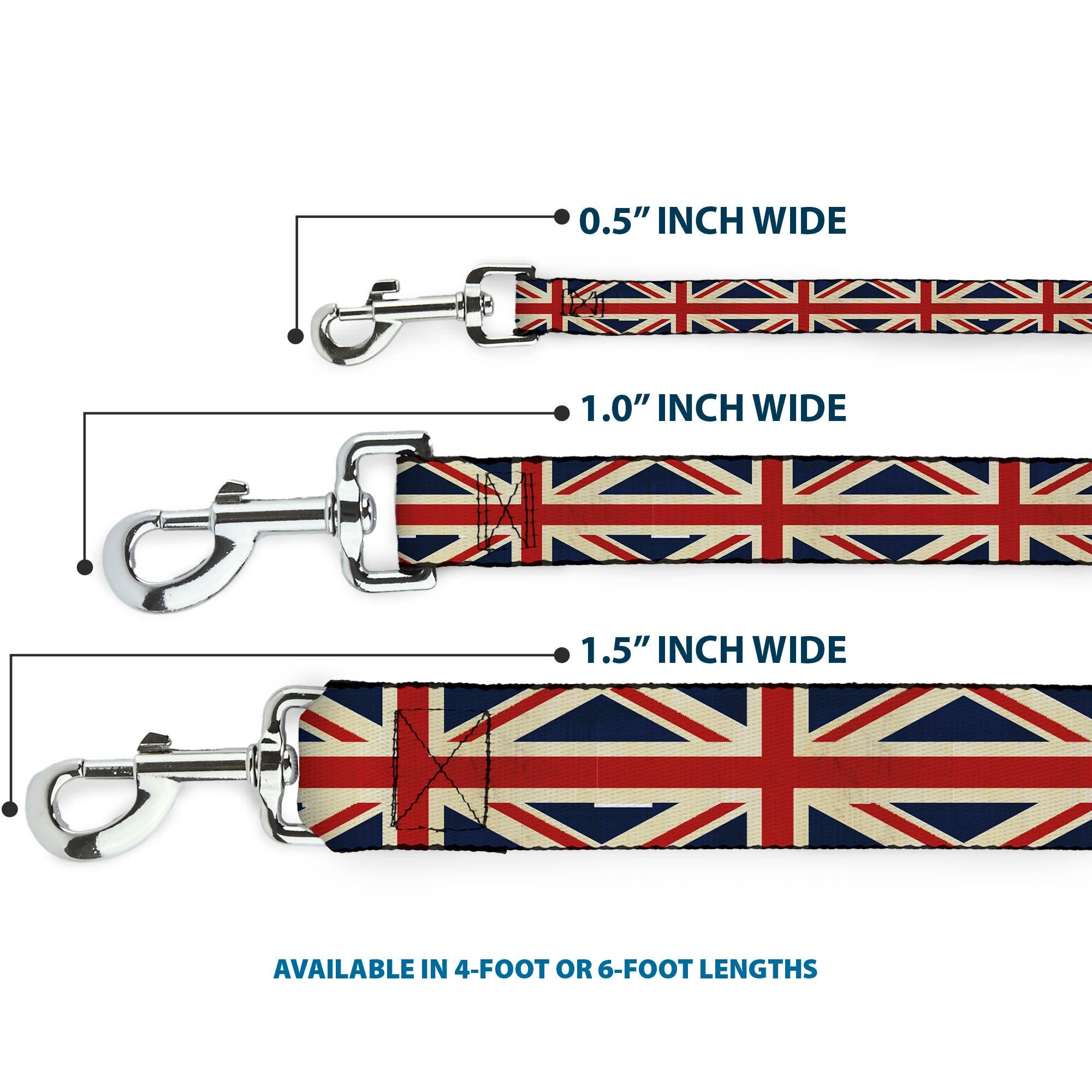 Dog Leash - Vintage United Kingdom Flags
