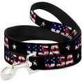 Load image into Gallery viewer, Dog Leash - USA w/Star Black/US Flags
