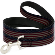Dog Leash - United States Flag Stars & Stripes Distressed