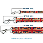 Dog Leash - United Kingdom Flag Continuous Vintage