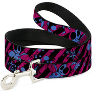 Dog Leash - Voodoo Black/Pink/Blue