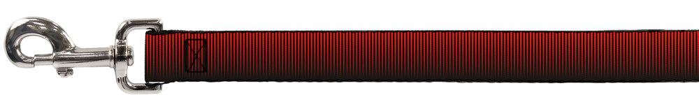 Dog Leash - Vertical Stripes Transition Black/Red