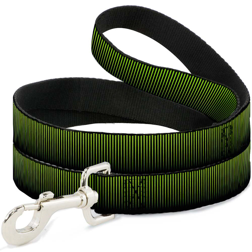 Dog Leash - Vertical Stripes Transition Black/Yellow