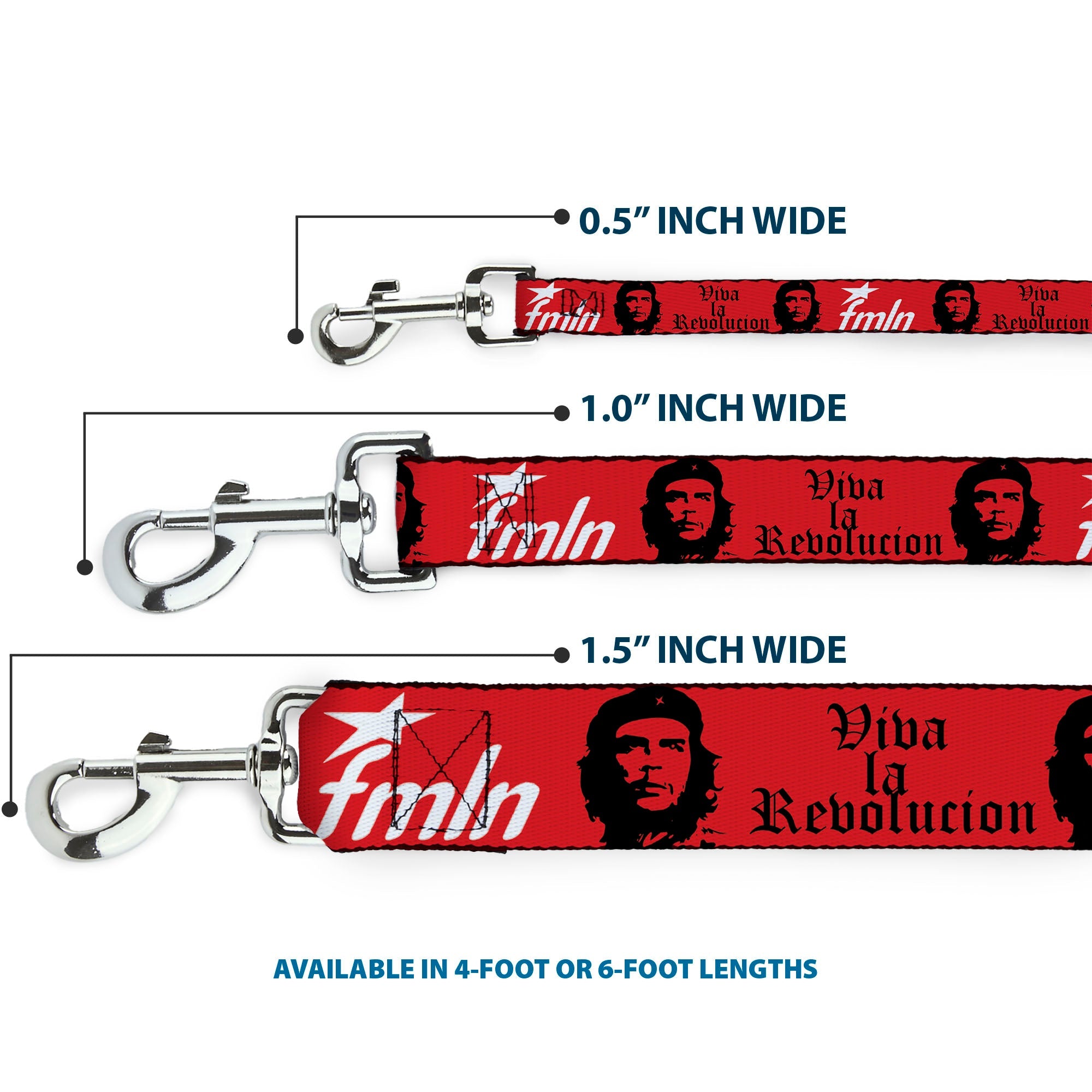 Dog Leash - VIVA LA REVOLUCION Che w/fmln Red