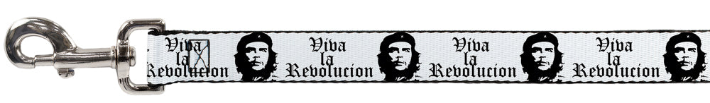 Dog Leash - VIVA LA REVOLUCION Che White/Black