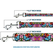 Dog Leash - Vivid Butterfly Garden