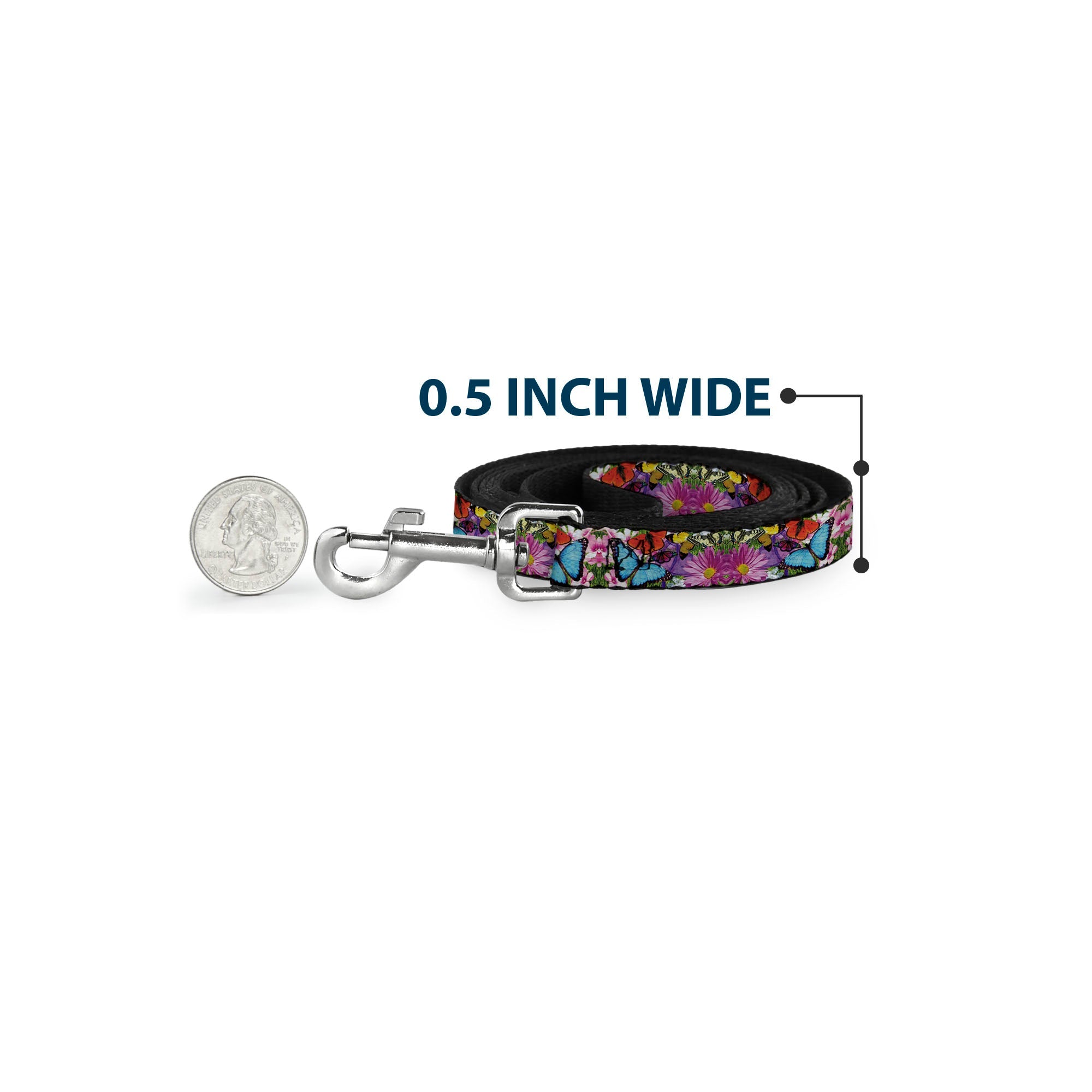 Dog Leash - Vivid Butterfly Garden