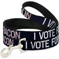Load image into Gallery viewer, Dog Leash - VOTE FOR BACON Black/White/Bacon
