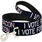 Dog Leash - VOTE FOR BACON Black/White/Bacon