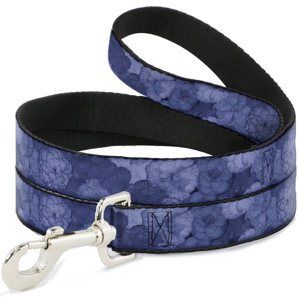 Dog Leash - Vivid Floral Collage2 Blues