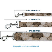 Dog Leash - Vivid Floral Collage2 Sepia