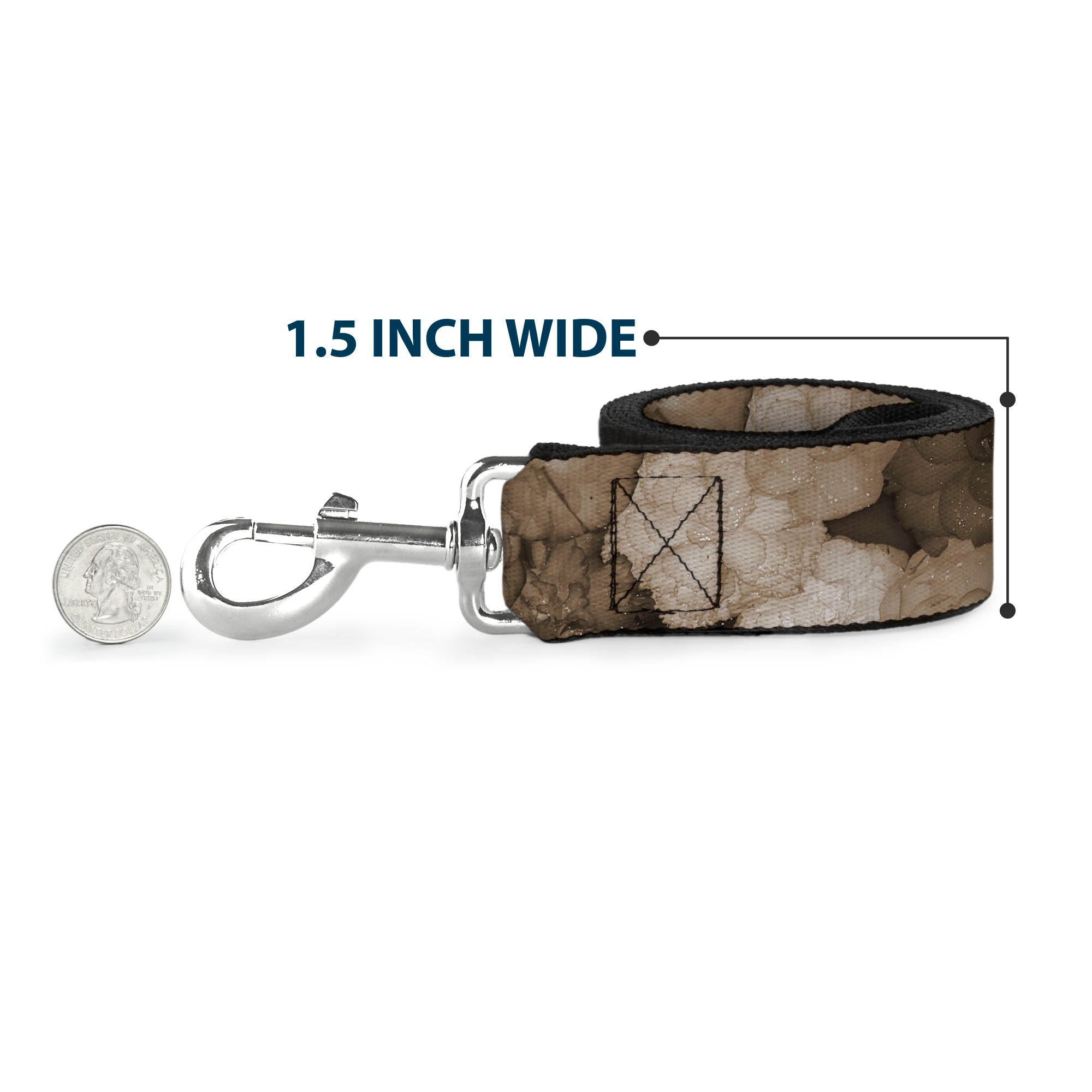 Dog Leash - Vivid Floral Collage2 Sepia