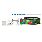 Dog Leash - Vivid Hummingbird Garden