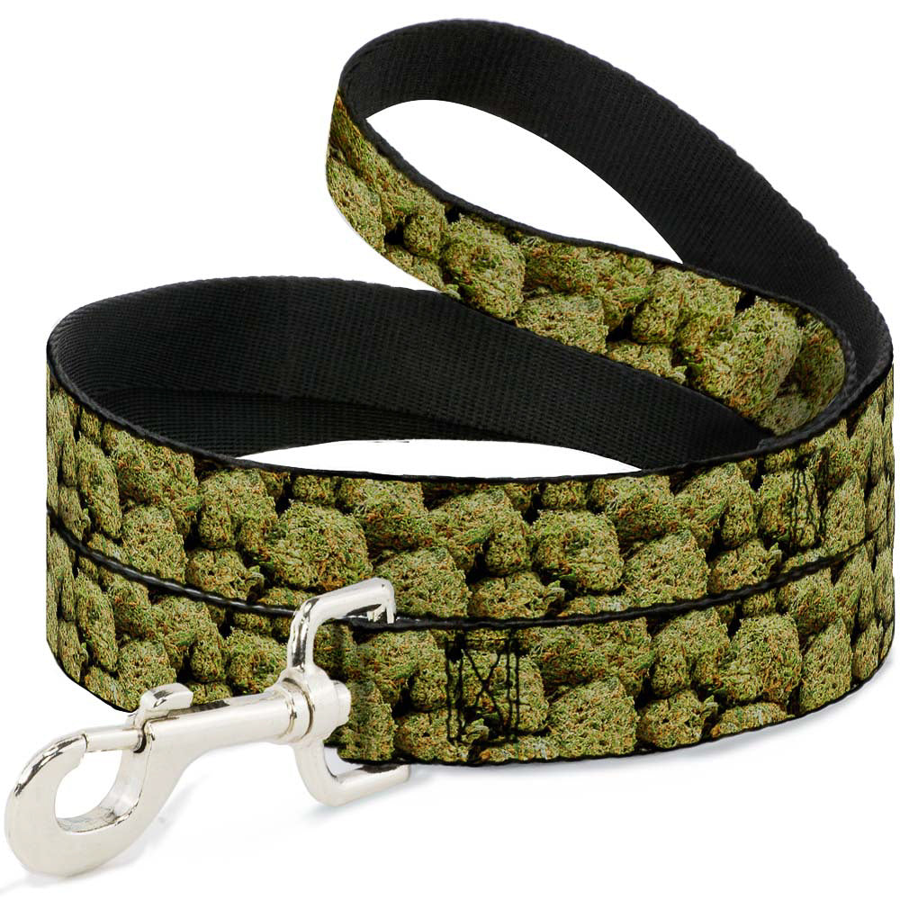 Buckle-Down Dog Leash - Vivid Marijuana Nugs2 Stacked