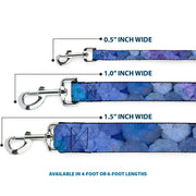 Dog Leash - Vivid Floral Collage3 Blues/Purples