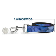 Dog Leash - Vivid Floral Collage3 Blues/Purples