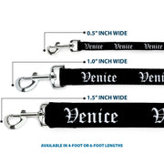 Dog Leash - VENICE Old English Black/White