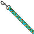 Load image into Gallery viewer, Dog Leash - Vivid Pineapples Scattered Blue
