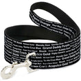 Load image into Gallery viewer, Buckle-Down Dog Leash - Verbiage Marijuana Strains Black/White
