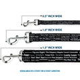 Load image into Gallery viewer, Buckle-Down Dog Leash - Verbiage Sex Positions Black/White
