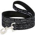 Load image into Gallery viewer, Buckle-Down Dog Leash - Verbiage Sex Positions Black/White
