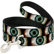 Dog Leash - Vivid Blue Eyeball Black