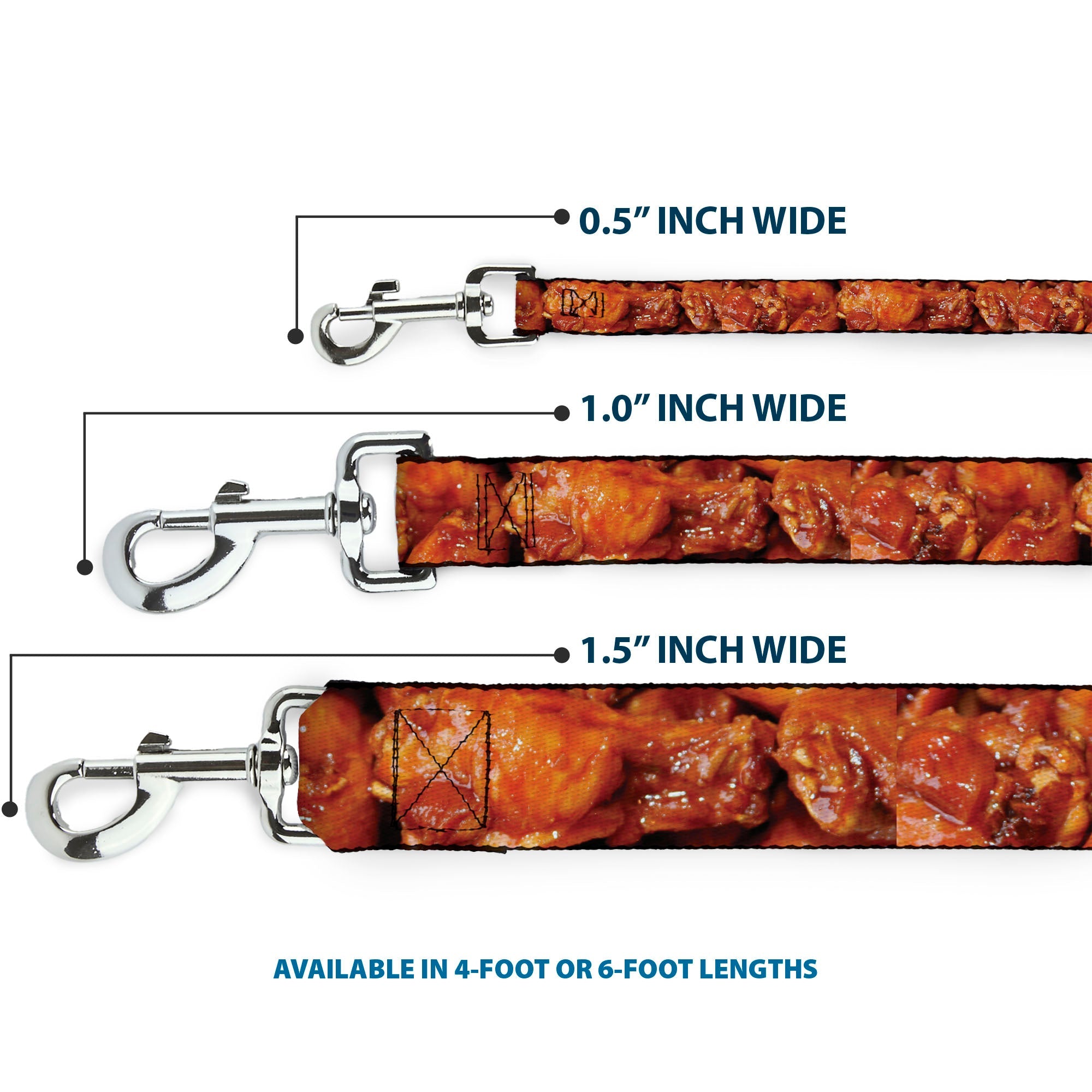 Dog Leash - Vivid Hot Wings Stacked