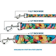 Dog Leash - Vivid Sour Worms Stacked