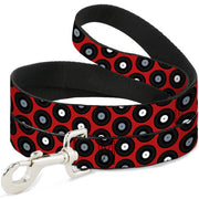 Dog Leash - Vinyl Records Red/Black/Gray/White