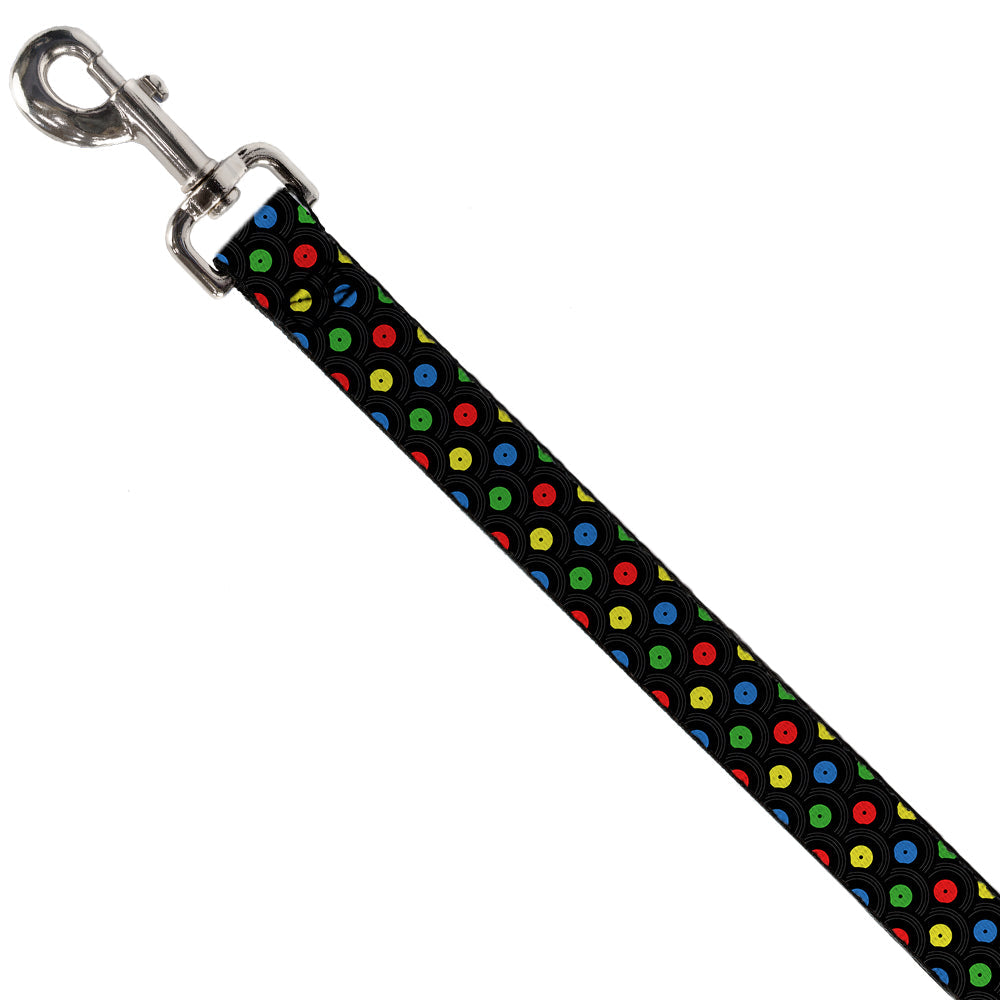 Dog Leash - Vinyl Records Stacked Black/Gray/Multi Color