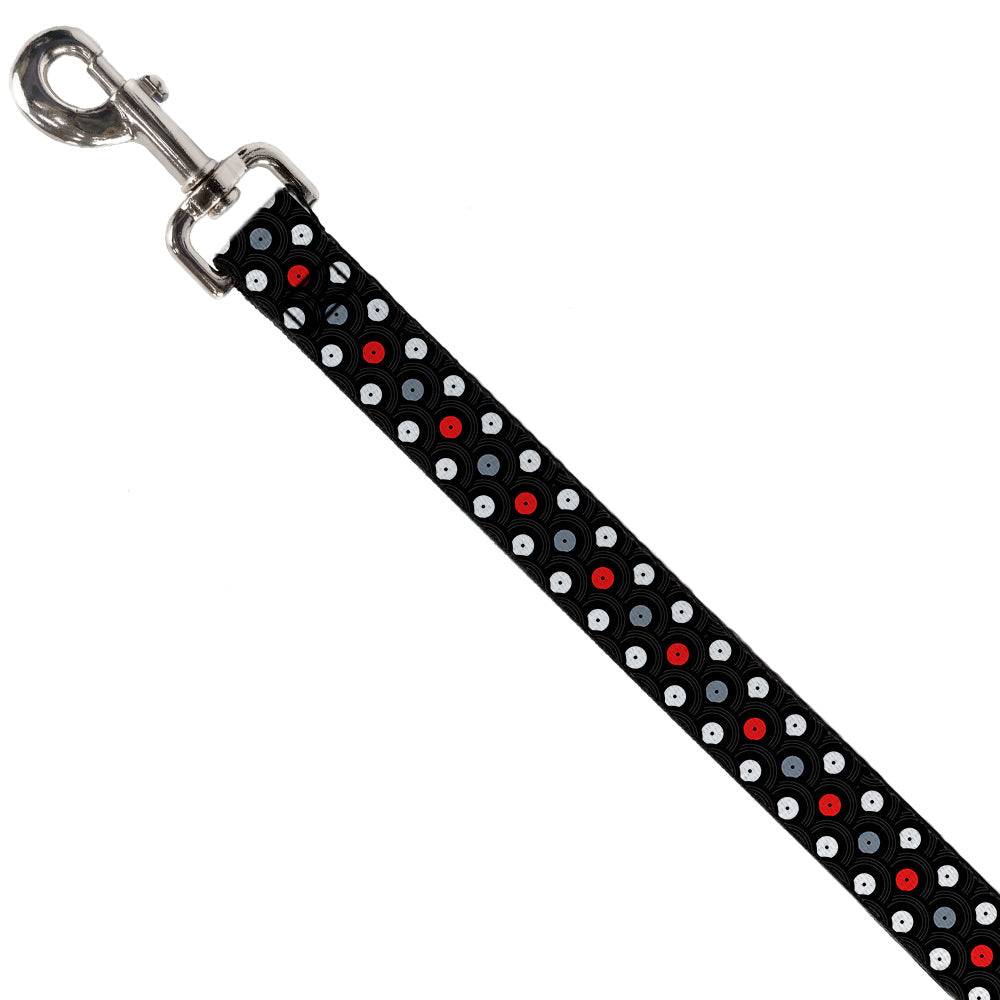 Dog Leash - Vinyl Records Stacked Black/Gray/Red/White