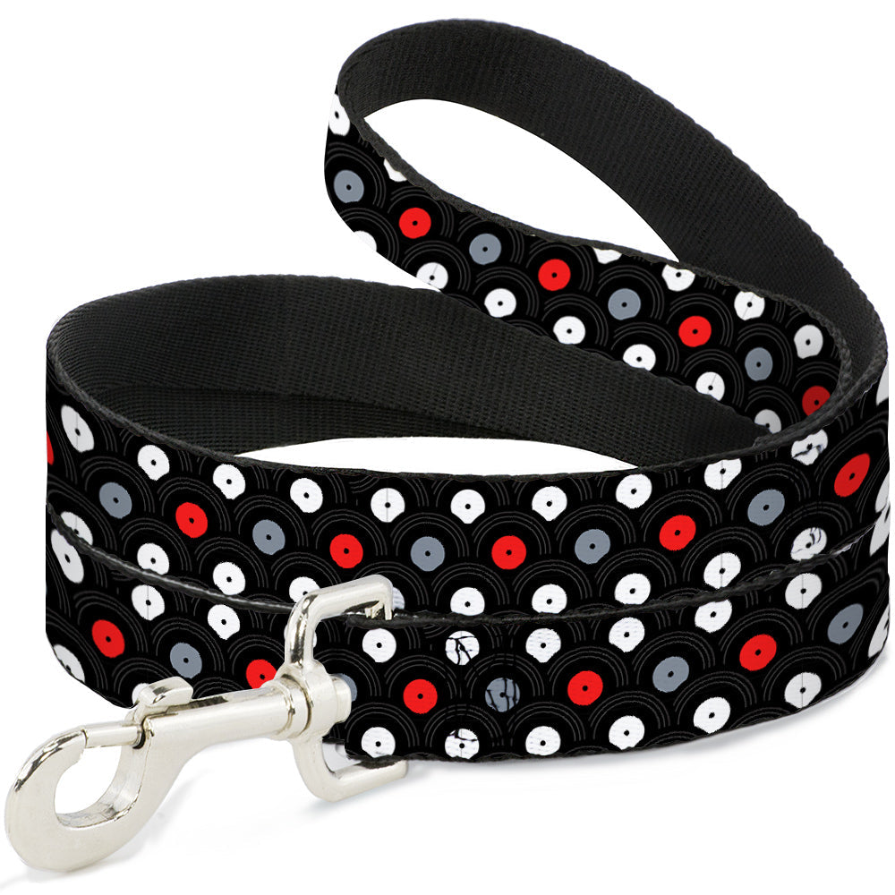 Dog Leash - Vinyl Records Stacked Black/Gray/Red/White