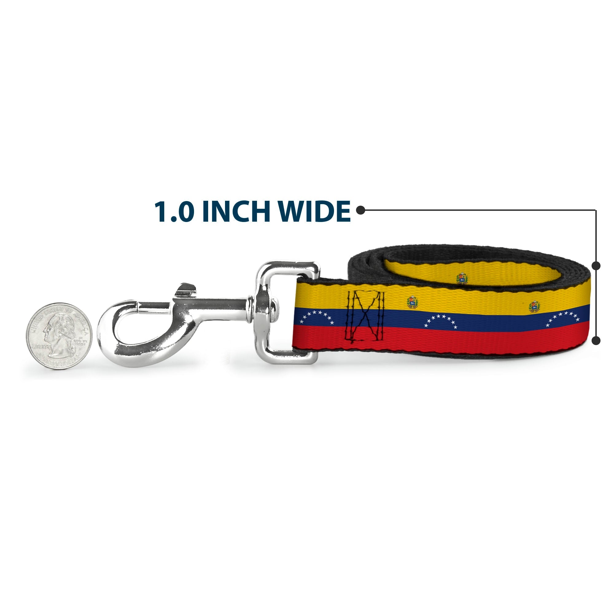 Dog Leash - Venezuela Flag Continious Repeat