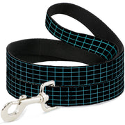 Dog Leash - Wire Grid Black/Blue