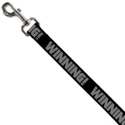 Dog Leash - WINNING! Black/Gray