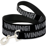 Dog Leash - WINNING! Black/Gray