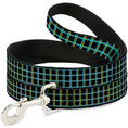 Load image into Gallery viewer, Dog Leash - Wire Grid Black/Turquoise/Yellow
