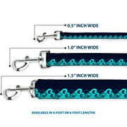 Dog Leash - Waves Navy/Blue Shades