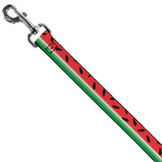 Dog Leash - Watermelon Stripe Red/Green/Black