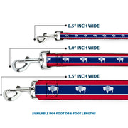 Dog Leash - Wyoming Flags