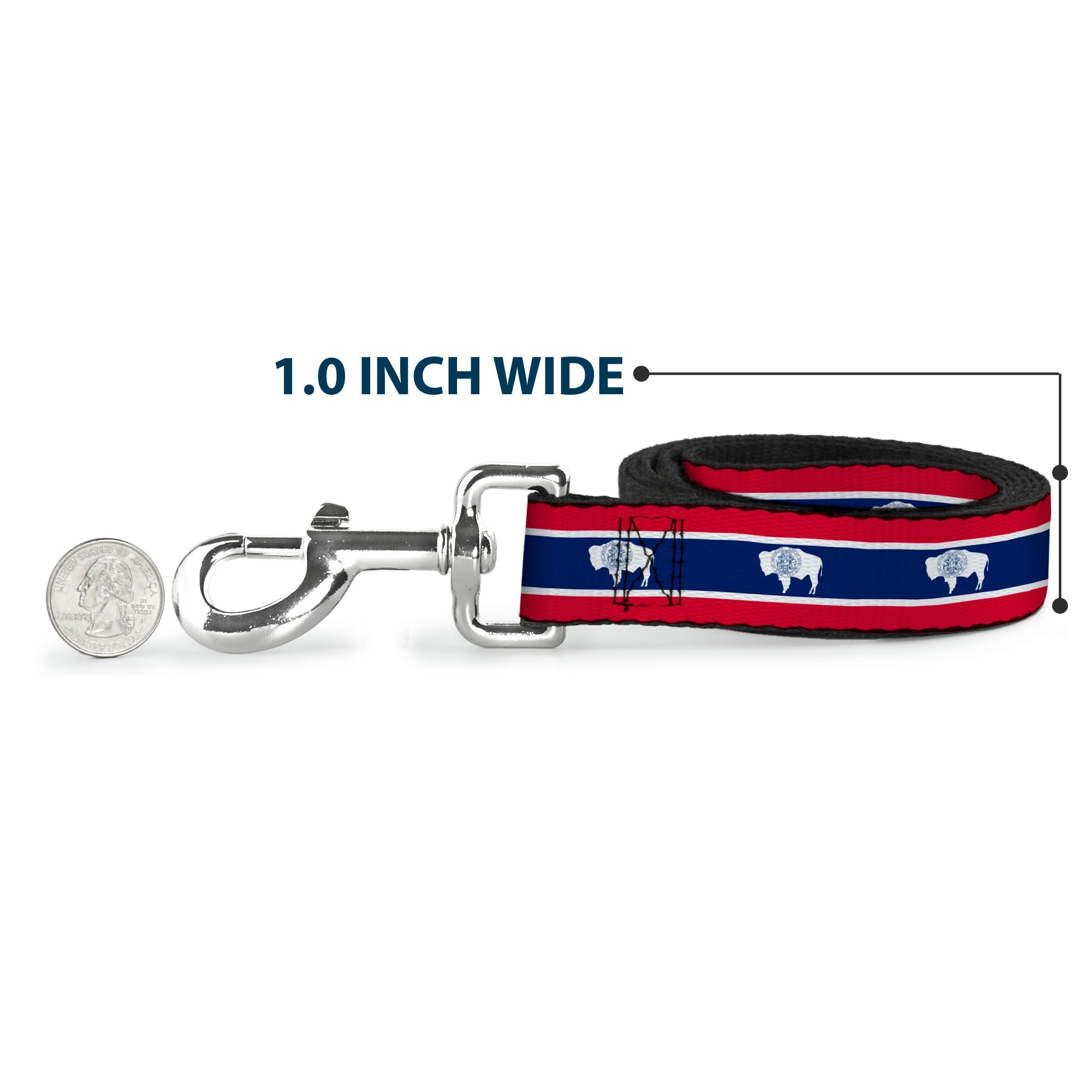 Dog Leash - Wyoming Flags