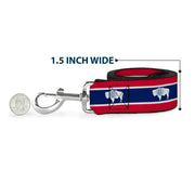 Dog Leash - Wyoming Flags