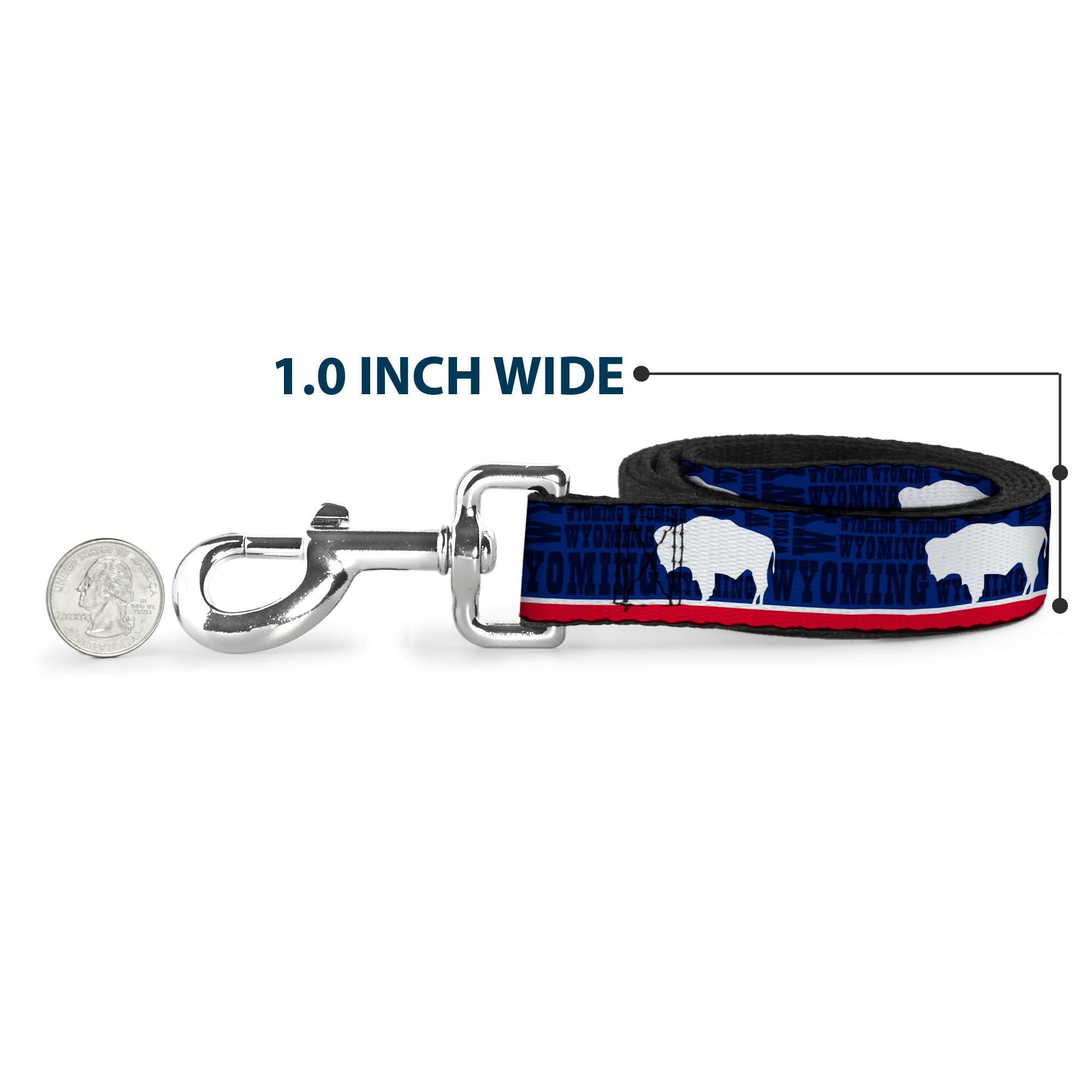 Dog Leash - Wyoming Flags/WYOMING Typography