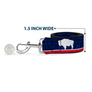 Dog Leash - Wyoming Flags/WYOMING Typography