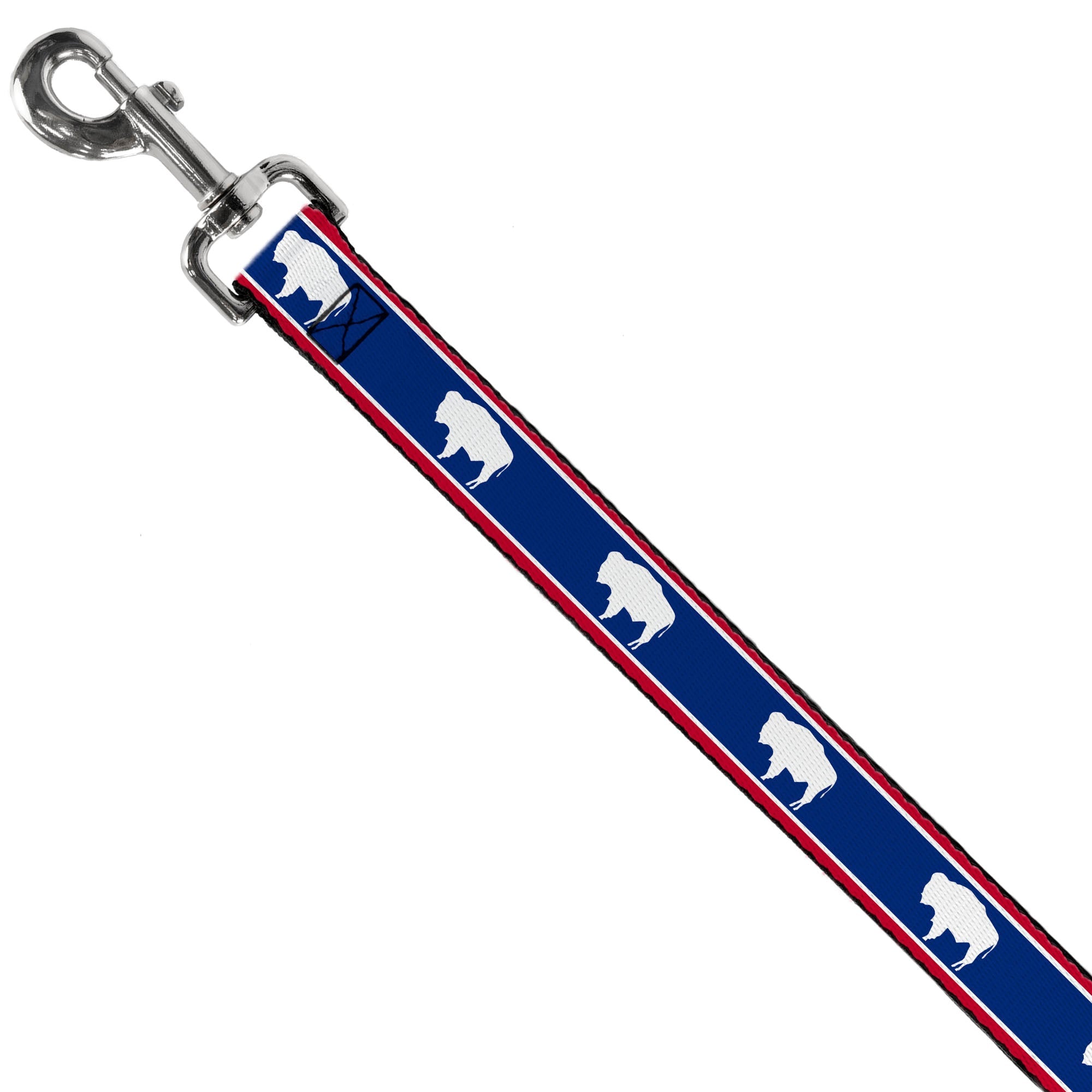 Dog Leash - Wyoming Flags Bison Silhouette