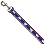 Dog Leash - Wyoming Flags Bison Silhouette