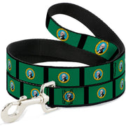 Dog Leash - Washington Flags/Black
