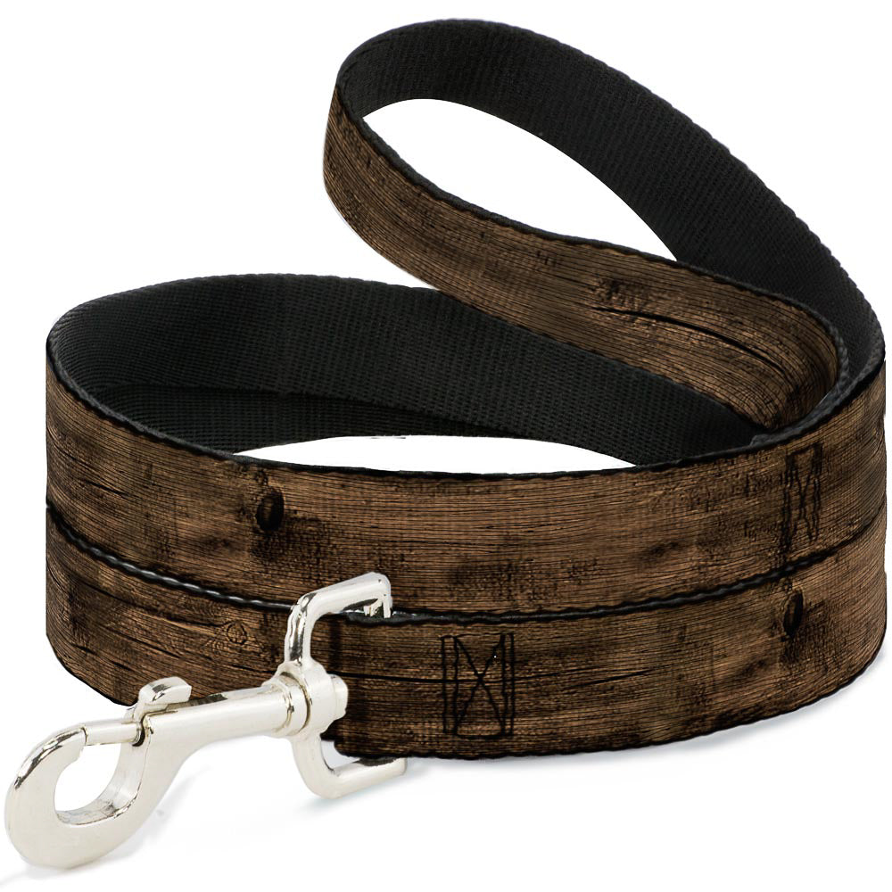 Dog Leash - Wood Grain3 Horizontal Brown